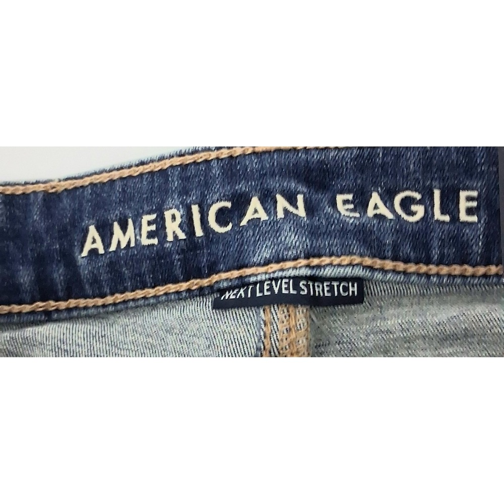 American Eagle Jeans Size 10 Super High-Waist Floral Embroidered Flare Y2K NEW - Picture 5 of 16